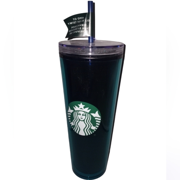 2022 Starbucks Plastic Cold Cup Confetti Aqua Terra, Decorate Your Own lid 24oz